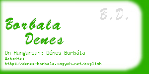 borbala denes business card