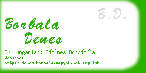 borbala denes business card